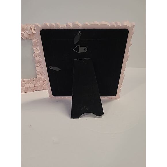Laura Ashley Pink Picture Frames (3) Textured Resin Floral 4 X 4 Baby Shower - Picture 7 of 8